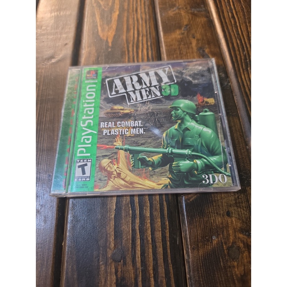 Army‎ Men 3D ( Sony PlayStation 1,1999 ) Black Label Complete With Reg Card